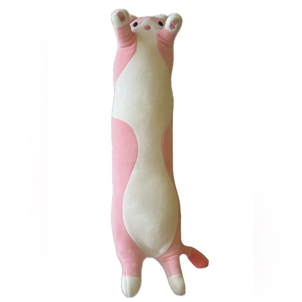 Pink and White Cat Stuffed Animals